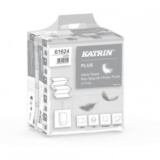Katrin Plus Z-Fold Hand Towels Non Stop Easyflush (Handy Pack)