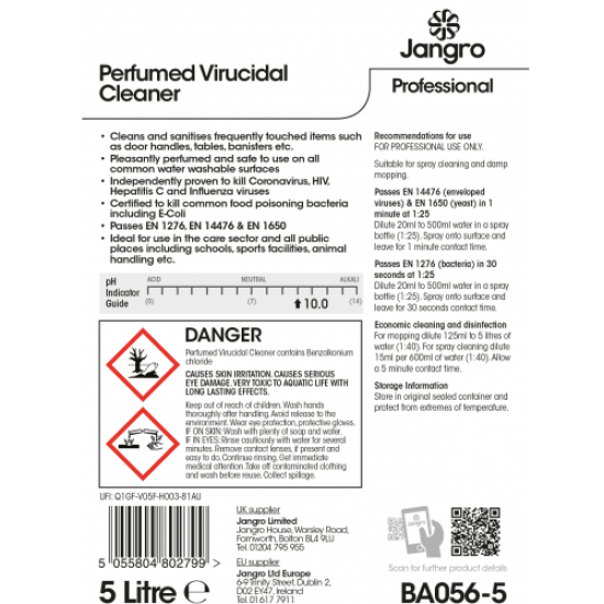  Jangro Professional Perfumed Virucidal Cleaner