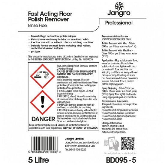 Jangro Fast Acting Floor Polish Remover