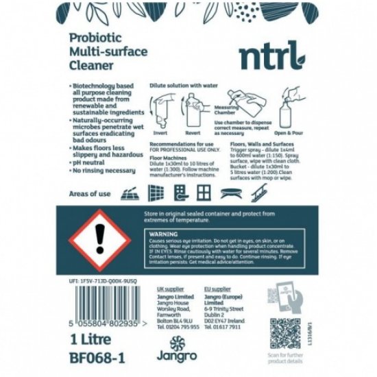 NTRL probiotic multisurface cleaner 1ltr