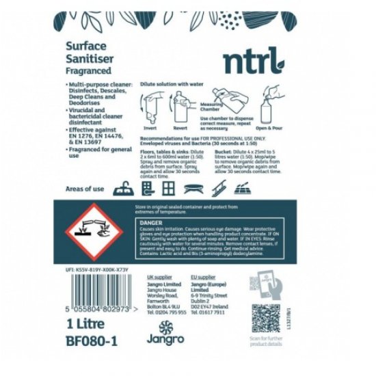 NTRL Surface Sanitiser Fragranced 1ltr