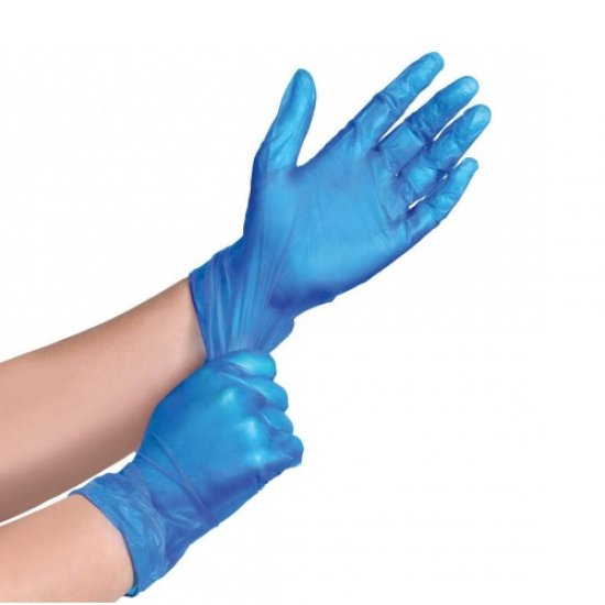 Blue Vinyl Gloves 100pk