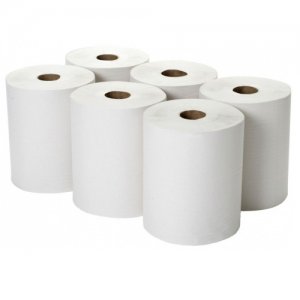  2PLY WHITE ROLL TOWEL 6 PACK (DWH211) 100m