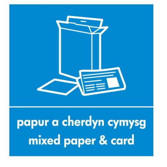 WELSH BIN RECYCLING STICKERS