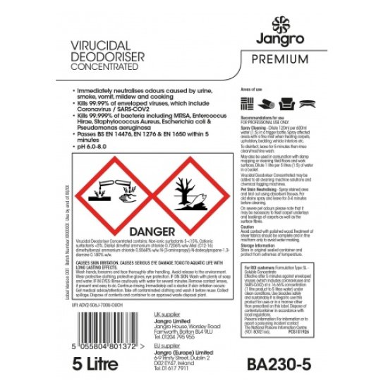  Jangro Premium Virucidal Deodoriser