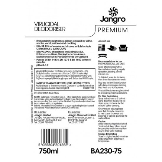  Jangro Premium Virucidal Deodoriser