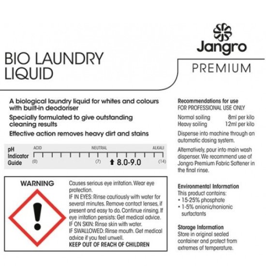  Jangro Premium Bio Laundry Liquid - 10L