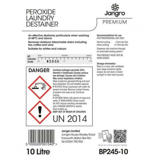  Jangro Premium Peroxide Laundry Destainer - 10L