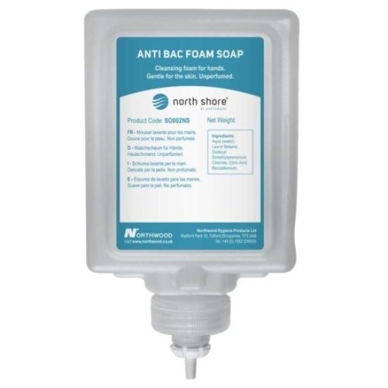 BAYWEST NORTHSHORE BACTERICIDAL FOAM SOAP 6 x 1L