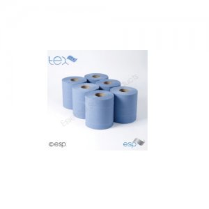 Centrefeed Roll - Embossed - Jangro - Contract - 2 Ply - Blue - 120M