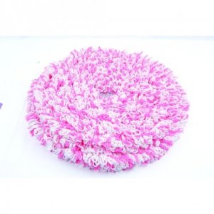 Hard Floor Mopping Bonnet, Pink/white